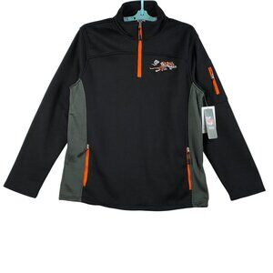 NFL Team Apparel Men Black Cincinnati Bengals Football Pullover Jacket Large NWT